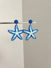 Hawaiian braided blue starfar earring