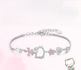 Cute Solid Sterling Silver Bracelet for Women & Girls