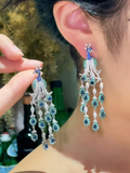 Peacock Dynasty Luxury Drop Earrings