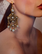 romantic crystal drop earrings