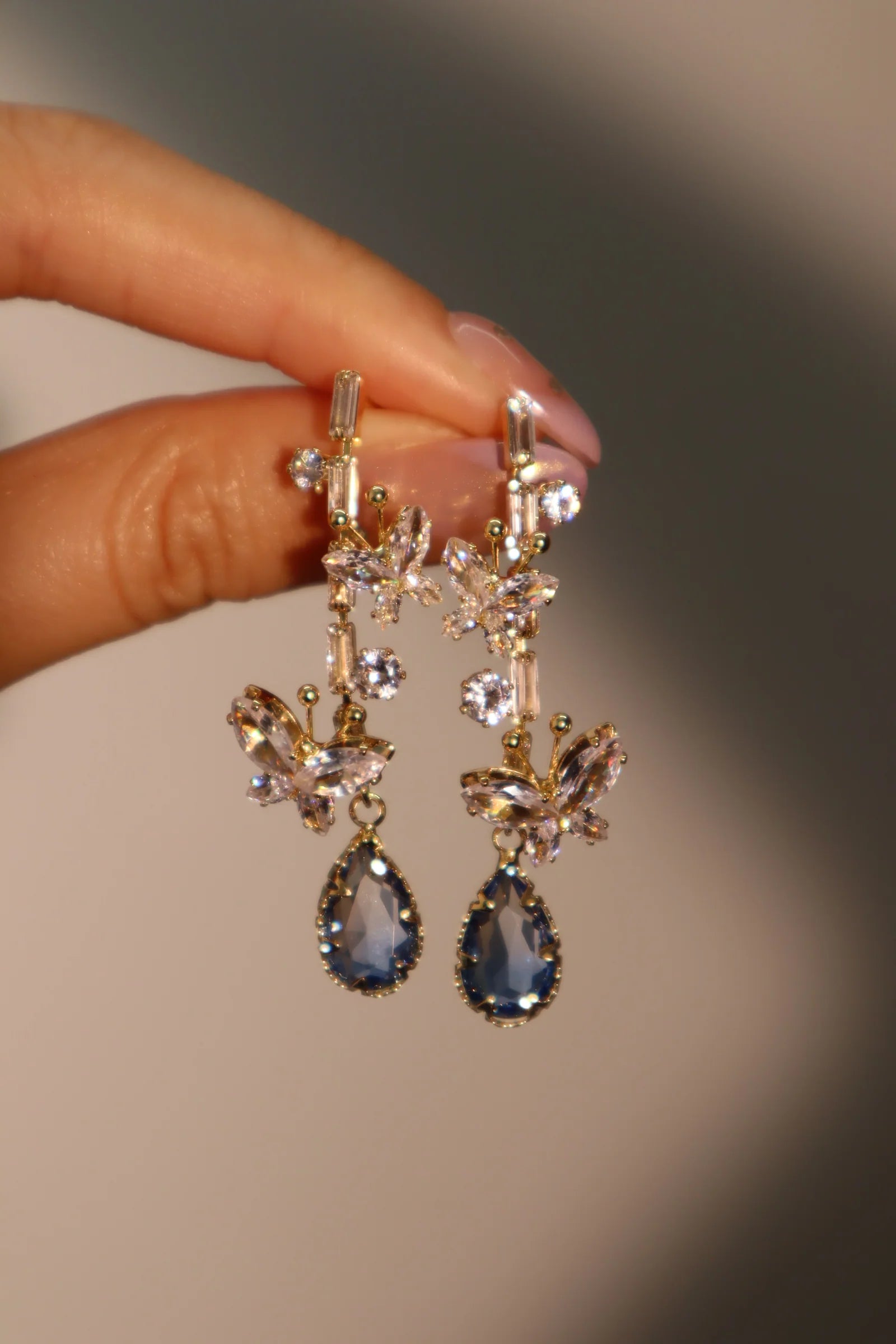 romantic crystal earrings