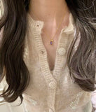 925 Silver Amethyst Lace Pendant Necklace