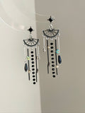 Black Gold Goddess Earring
