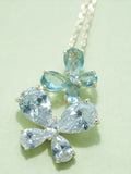 Icy Blue Butterfly Necklace