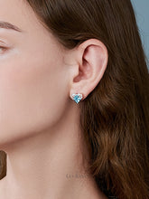 Icy Blue Heart Earrings