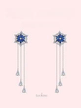 Blue Lotus Tassel Earrings