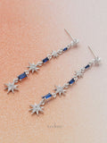 Blue Galaxy Tassel Earrings
