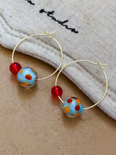 Colorful Resin Ball Hoop Earrings