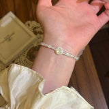 Dainty Full Pave Crystal Zircon Bracelet