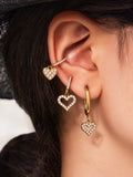 Delicate Hollow Heart Pendant Earrings