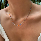 Dopamine-Inspired Zircon Chain 22K Gold Plated