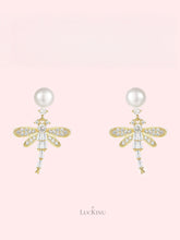 Dragonfly Pearl Earrings