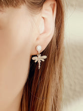 Dragonfly Pearl Earrings