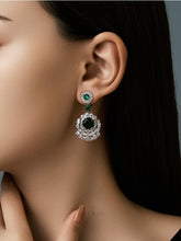 Emerald Halo Earrings
