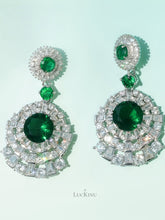 Emerald Halo Earrings