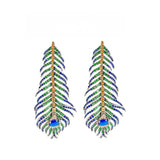 Feather Shape Luxury Earrings