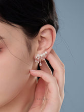 Pearl Curve Tassel Earrings