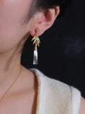Ink Bamboo Earring