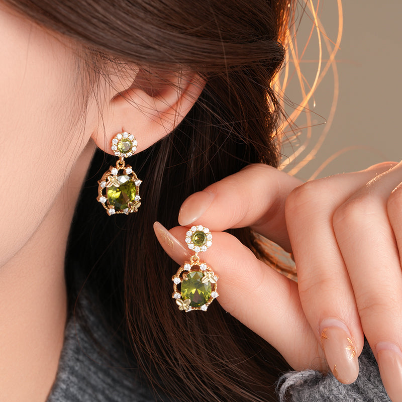 Isabeau Olive Green Earring Isabeau Olive Green Earring