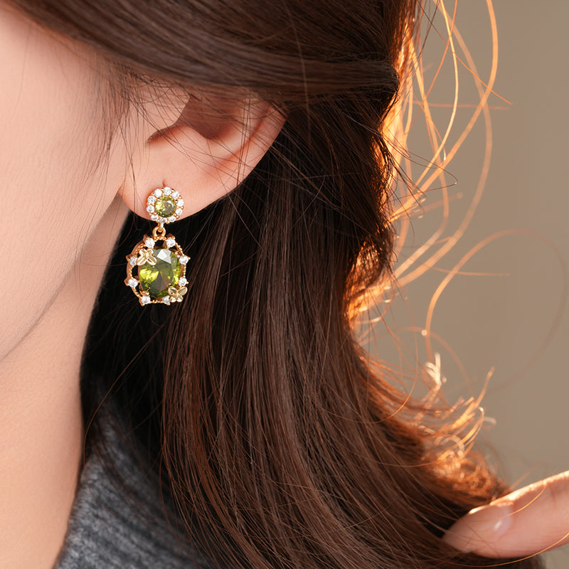 Isabeau Olive Green Earring Isabeau Olive Green Earring