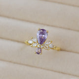 Vintage Drop Lavender Stone Cocktail Ring