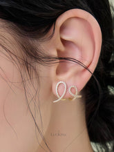 Cream Swirl Pavé Earrings