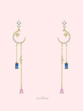 Starlit Moon Tassel Earrings
