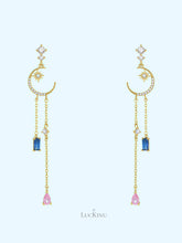 Starlit Moon Tassel Earrings