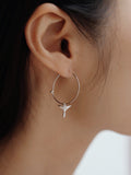 Mushroom Nature-Inspired Silver Earring
