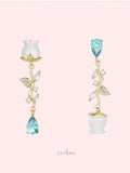 Shell Bloom Asymmetric Earrings