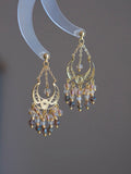 Nomad’s Song Bohemian Ethnic Carved Tassel Glass Beaded Earrings