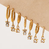 Sparkling Cat Pendant Earrings