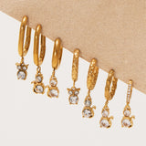 Sparkling 5A CZ Cat Pendant Earrings – Stainless Steel, Dainty Cat Charm, High-Quality Small Statement Jewelry