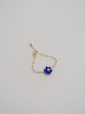 Handmade 14K Gold Filled Lapis Lazuli Flower Adjustable Ring