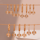 Dainty Angel Pendant Earrings