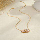 Heart-Shaped Resin Shell Necklace