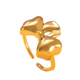 Stainless Steel Bow Knot Ring – Elegant Adjustable Titanium Steel Band, Chic Minimalist Jewelry for Women