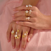 White Flower Ring