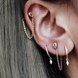 Mermaid Teardrop Hoop Earring