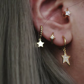 Pavé Star Sterling Silver Ear Cuff