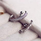 Sleep-Friendly Pavé C Ear Stud