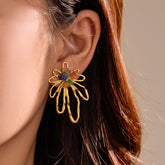 Natural Stone Firework Earring