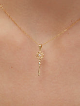 S925 Sterling Silver Vintage Key Pendant Necklace