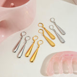 Classic Waterdrop Stainless Steel Statement Earrings – Minimalist Modern Design