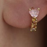 Candy Pink Heart Hoop