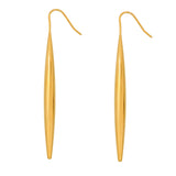 Minimalist Long Teardrop Tassel Earrings – Stainless Steel Slimming Design