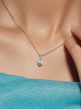 S925 Sterling Silver Moissanite & Cubic Zirconia Classic Round Pendant Necklace