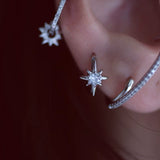 North Star Planet Ear Cuff Sterling Silver