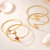 Bee & Starfish Open Bangle