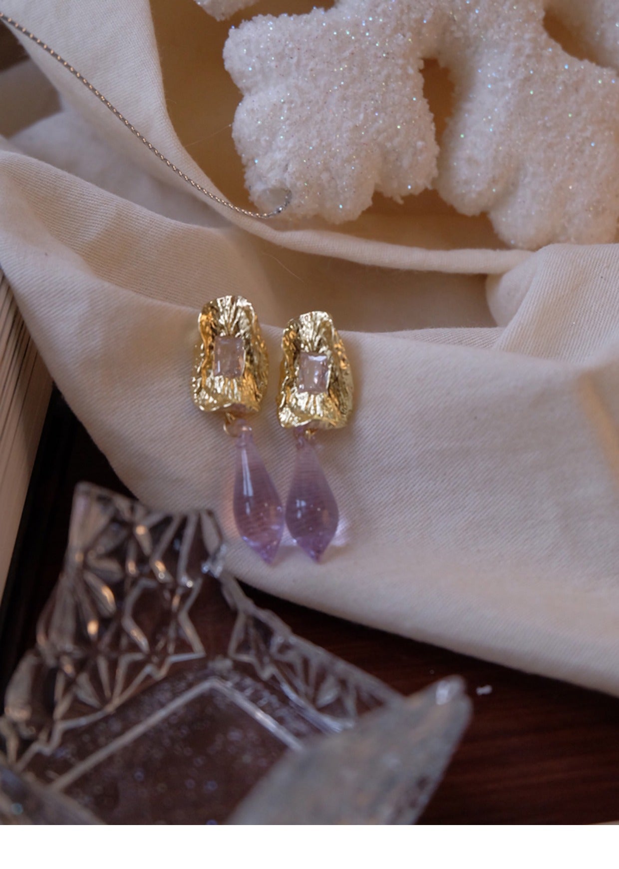 vintage romantic crystal drop earrings vintage romantic crystal drop earrings